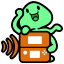 Martian and Download Play Launcher Badge from Nintendo Badge Arcade