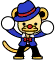 A lion in The Snappy Trio from Rhythm Heaven Megamix