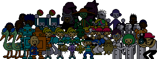 Sprite of the audience from the game.