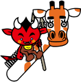 Sprite of Red on the Giraffe from Rhythm Heaven Megamix