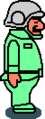Sprite of Sarge from Rhythm Tengoku (Arcade)