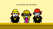 The Love Posse as they appear during the Cast Call after the credits of Rhythm Heaven Fever.