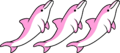Artwork of the Dolphins from Rhythm Heaven