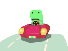 Mother 3 save frog in his car low poly by kamiwasa-d84ong2.gif