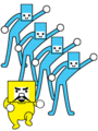 Artwork with the Space Dancers from Rhythm Tengoku